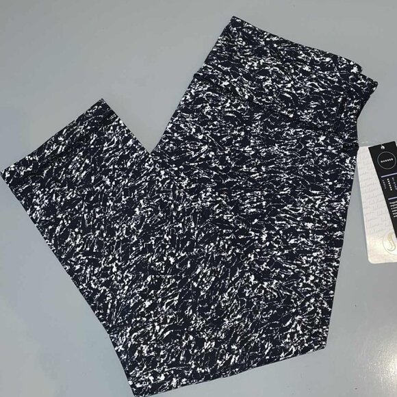 Lululemon Wunder Under Crop III (21") Iced Wave White Black NEW WITH TAGS Size 8 - Picture 5 of 7